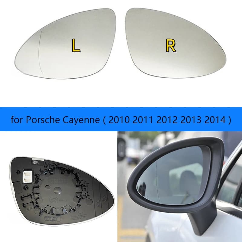 Vetro specchietto riscaldato grandangolare per auto per PORSCHE CAYENNE (2010 2011 2012 2013 2014 ) OEM: 95873152130 / 95873152230