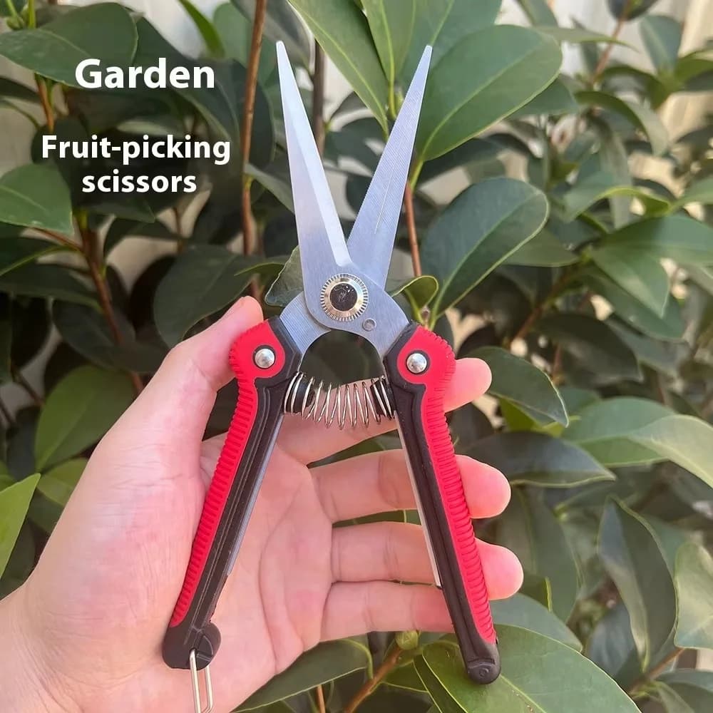 Pruning shears High quality steel sharp blades Garden fruit trees with rubber handle for tools to cut garden fruit trees