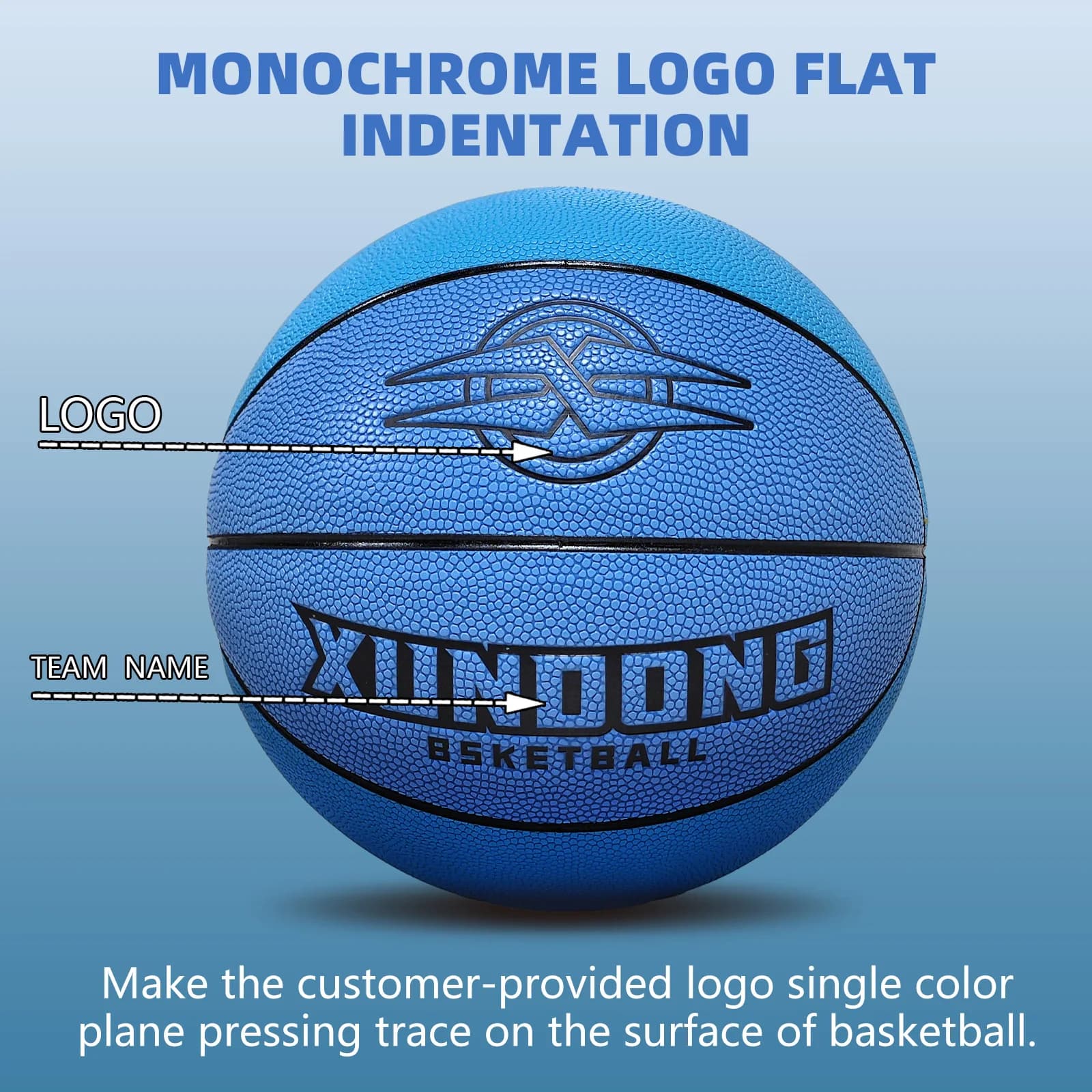 Personalizzazione Logo/Pattern/Colore Pallone da Basket, Misura Ufficiale 7, per Interno ed Esterno, Durevole/Antiscivolo, Senza Logo Personalizzato