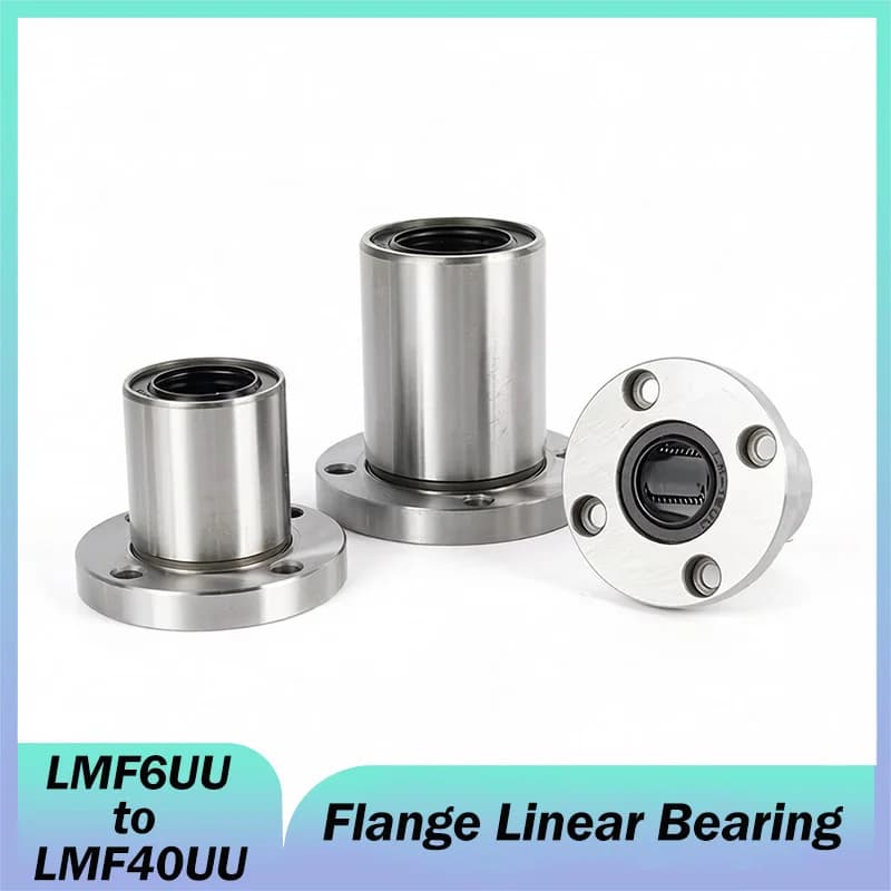 LMF6UU LMF8UU LMF10UU LMF12UU LMF13UU LMF16UU LMF20UU~LMF40UU Ball Bearing Flange Linear Bearing For 3D Printer Linear Rod