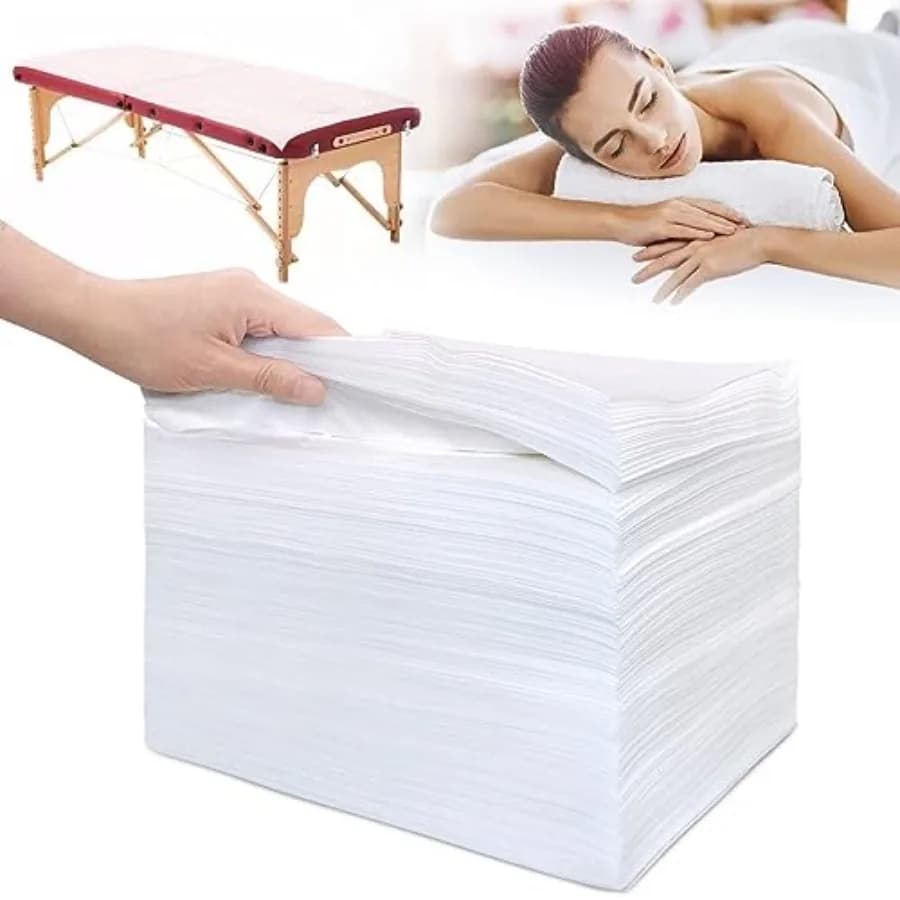 100Pcs Disposable Massage Table Sheets 31.5 x 71 n-Woven Fabric Bed Covers for Ultimate Hygiene and Comfort in Massage, Tattoo,