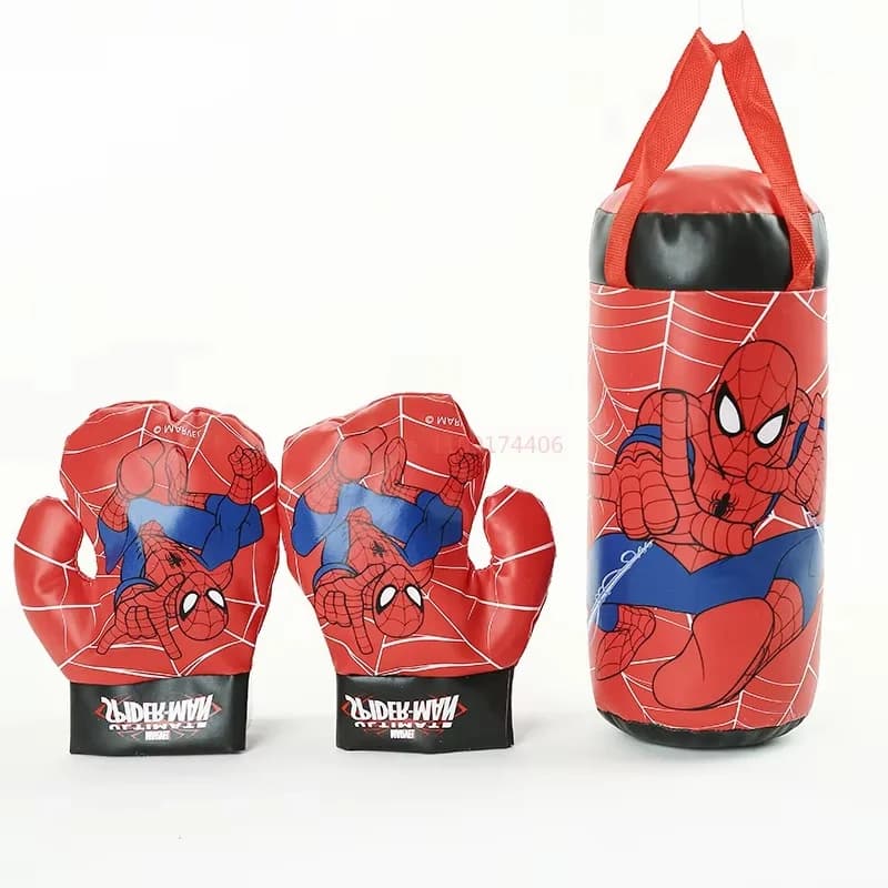 Set of Spider-Man children's boxing gloves, official licensed antistress toy, for children aged 2 to 5 years, to play inside and outside, anime