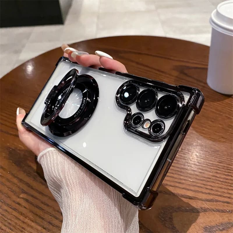 S26 S 26 Bracket Magnetic Phone Case For Samsung Galaxy S26 Plus S26 Ultra Anti-Slip Silicone Shockproof TPU Cover Fundas