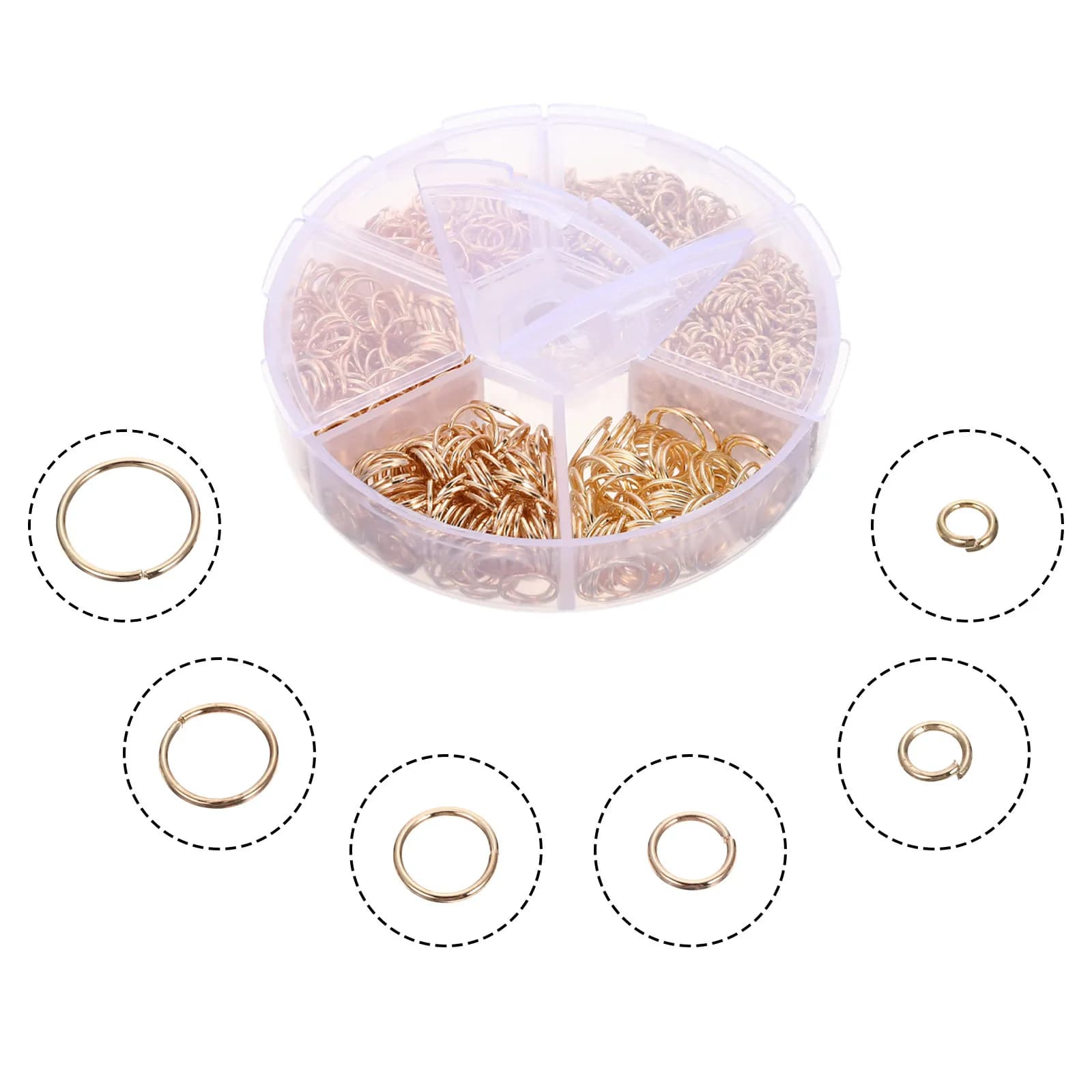 Anelli aperti in acciaio inossidabile per creazione gioielli fai da te, collane, bracciali, portachiavi, ciondoli e forniture per artigianato