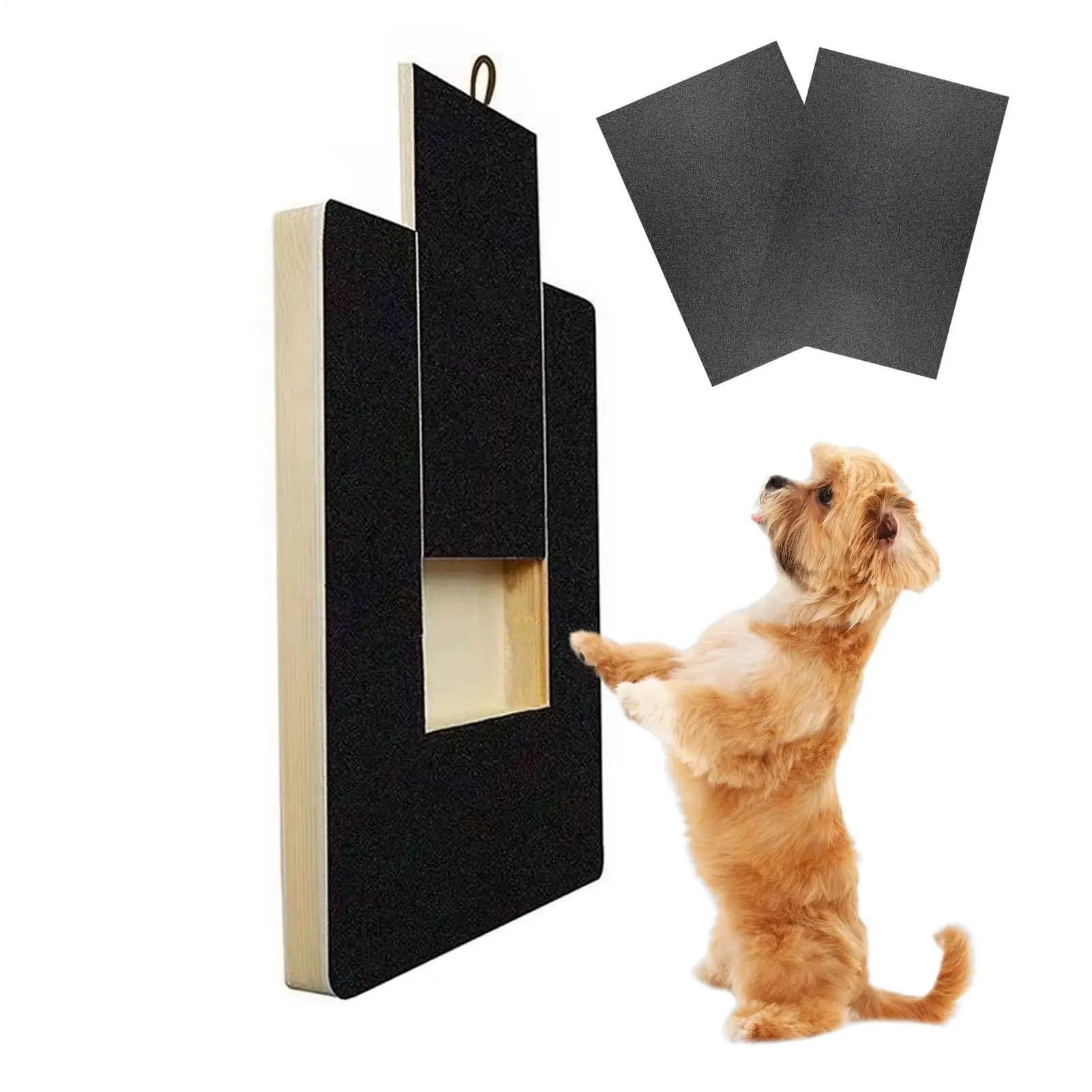 Trituratore per unghie per cani e animali domestici, in legno, estraibile, con funzione di levigatura e grattatura, per la protezione di mobili e pavimenti