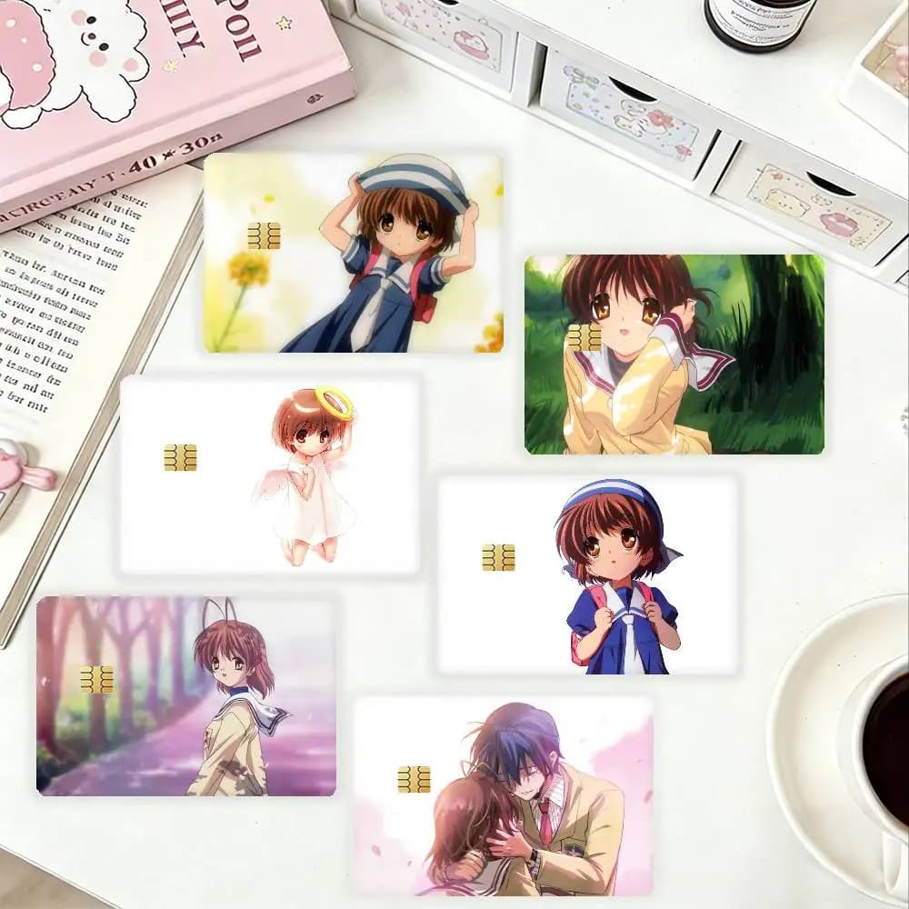C-CLANNAD After Story Key Anime Adesivi Protettivi Impermeabili HD per Carte di Credito, Bancarie e da Gioco