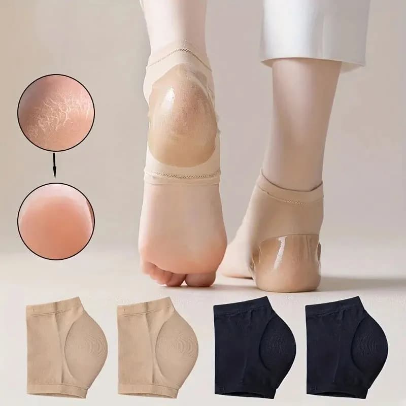 Popolare Protezione Elastica Anti-Screpolature per Tallone, Cuscinetto Idratante in Silicone Morbido, Rimuove Calli e Pelle Secca, Copritallone Riparatore