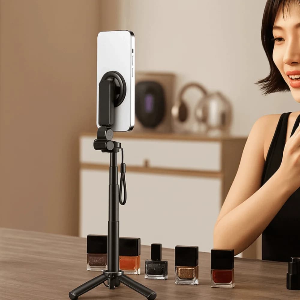 Selfie Stick Magnetic Bluetooth Selfie Stick Portable Telescopic 360 ° Tripod for selfie stick swivel and adjustable