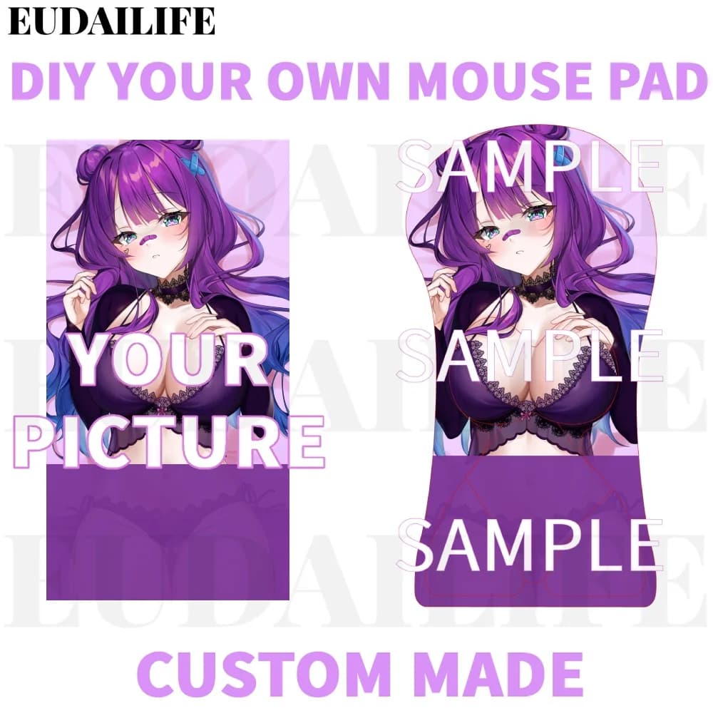 Tappetino per Mouse Personalizzato a Mezzo Busto 3D con Poggiapolsi, Mousepad Fai-da-Te in Silicone Morbido, Regalo per Ufficio