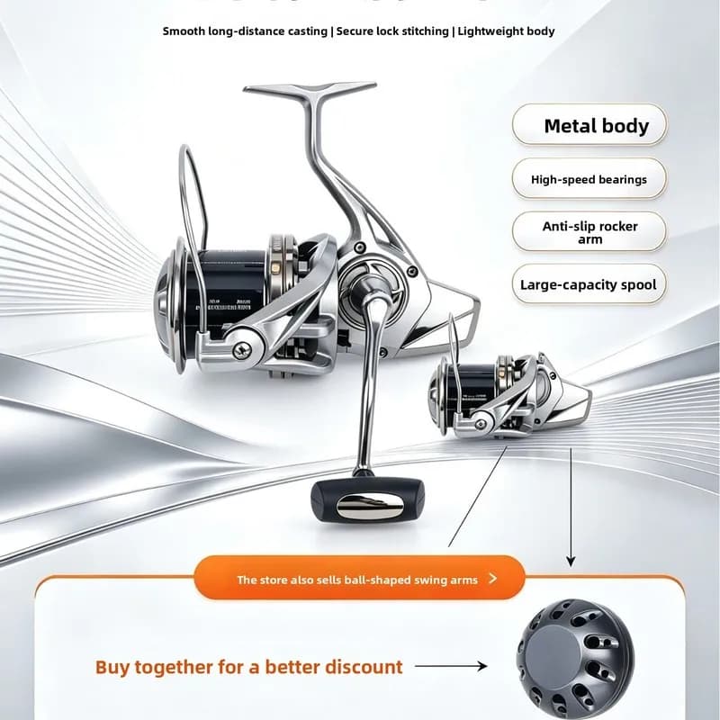Wholesale new model integrated metal foot slow-fall dense line beach long-cast reel European carp fishing anchor reel