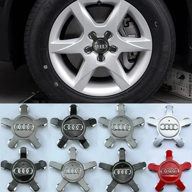 4 Pezzi Coprimozzo Centrale Ruota Auto per Audi A3 A5 A6 A4 A6L A7 A8 S3 S4 Q5 Q5L Q7 Q3 8R0601165 4L0601165D 4F0601165N