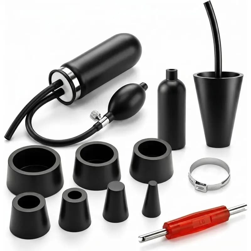 A98M Pro Automotive Smoke Machine Accessory EVAP Vacuum Leak Detector- 12-In-1 With Inflatable Intake Adapter Kit