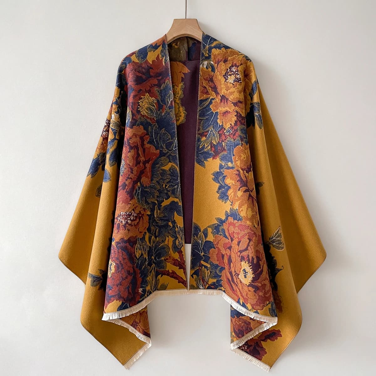 Nuovo Inverno Caldo Cashmere Pittura A Olio Sciarpa Delle Donne Jacquard Pashmina Coperta Scialle di Spessore Wrap Fazzoletto Da Collo Moda Bufanda Echarpe