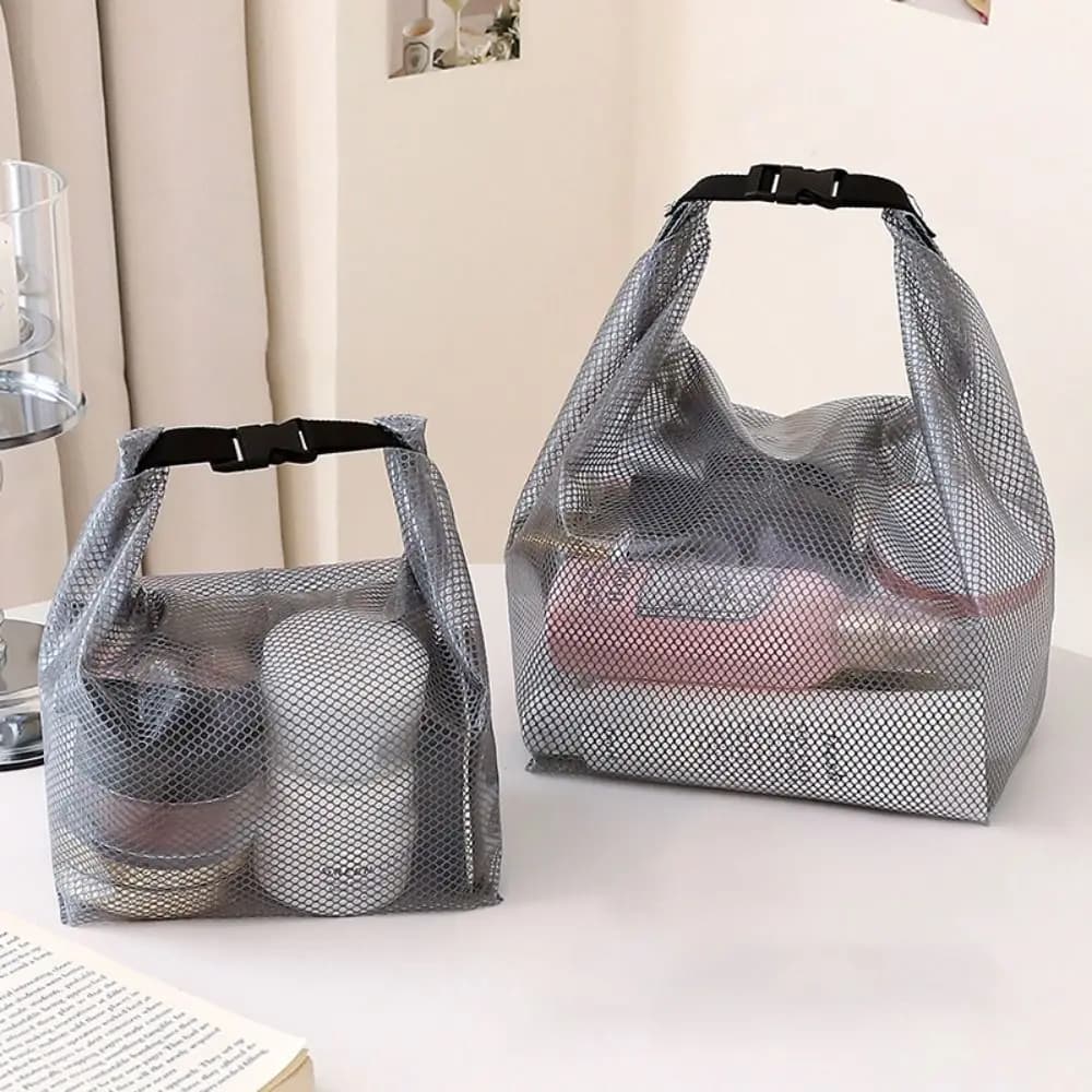 Borsa portaoggetti semplice con fibbia, impermeabile, da viaggio, per il lavaggio, portatile, per il nuoto