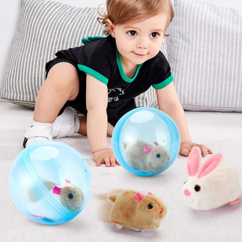 Palle di criceto giocattolo elettrico peluche criceto giocattolo elettrico Scroll Walk Little Toy Animal for Children Gift giocattolo elettronico per animali domestici Y5GB