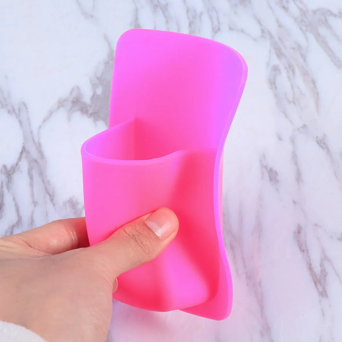 Pink Silicone Toothbrush Holder Bathroom Organizer Wall Mounted for Toothpaste Razor Loofah Facial Cleaner Mirror Shower Space