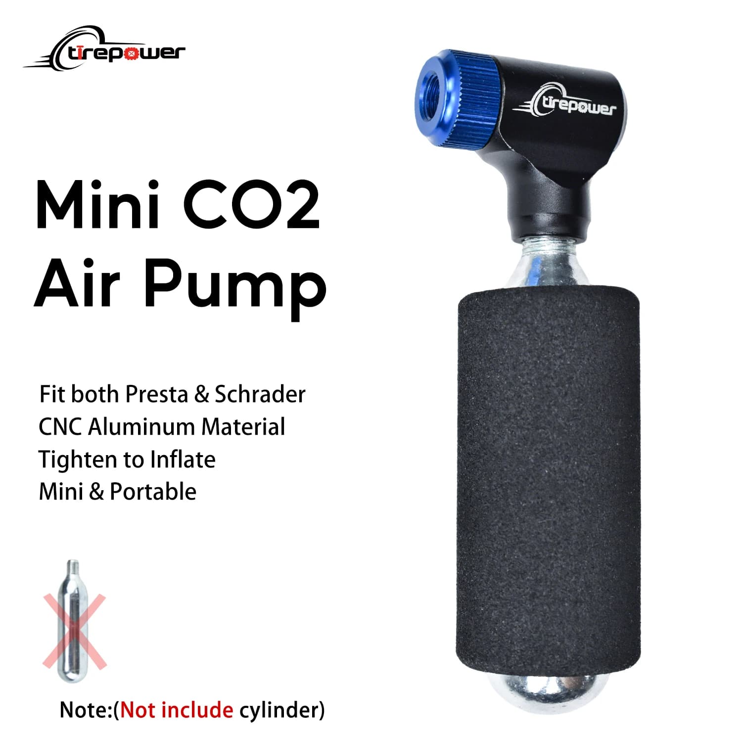 Pompa CO2 per pneumatici portatile in lega di alluminio per bicicletta Adattatore Schrader Presta Pompa a mano per bici Gonfiatore Mini pompe per bicicletta da strada MTB