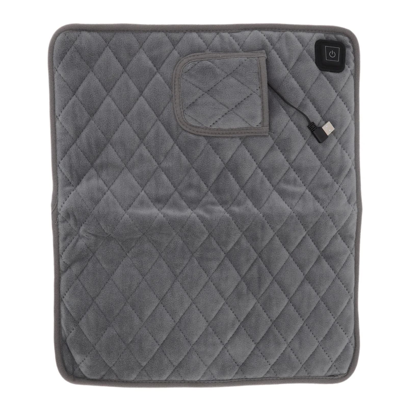Tappetino riscaldante elettrico 3 marce Temperatura regolabile Pieghevole Lavabile Morbido cotone PET Coperta riscaldata per riscaldamento a mano USB
