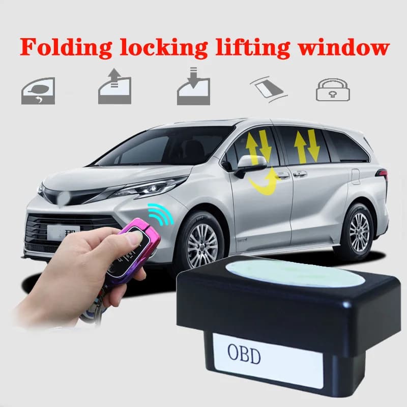 Chiudipavimento intelligente per Toyota Sienna pieghevole Chiudipavimento automatico Specchio retrovisore aperto Dispositivo di blocco automatico Blocco auto OBD