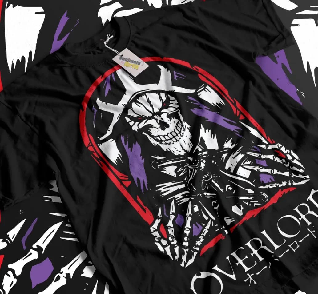 Ainz T-shirt Overlord Ooal Gown Albedo Anime Manga Skull Sweater Soft Tee