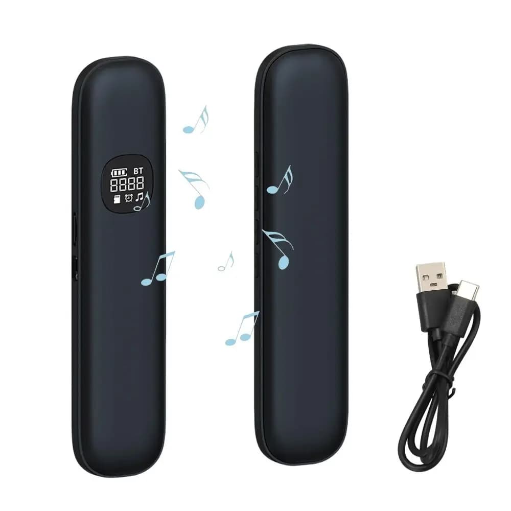Altoparlante Portatile a Conduzione Ossea per il Sonno con Display LED, Ricaricabile, da Posizionare Sotto il Cuscino, Bluetooth 5.4, Dispositivo per il Sonno con Rumore Bianco