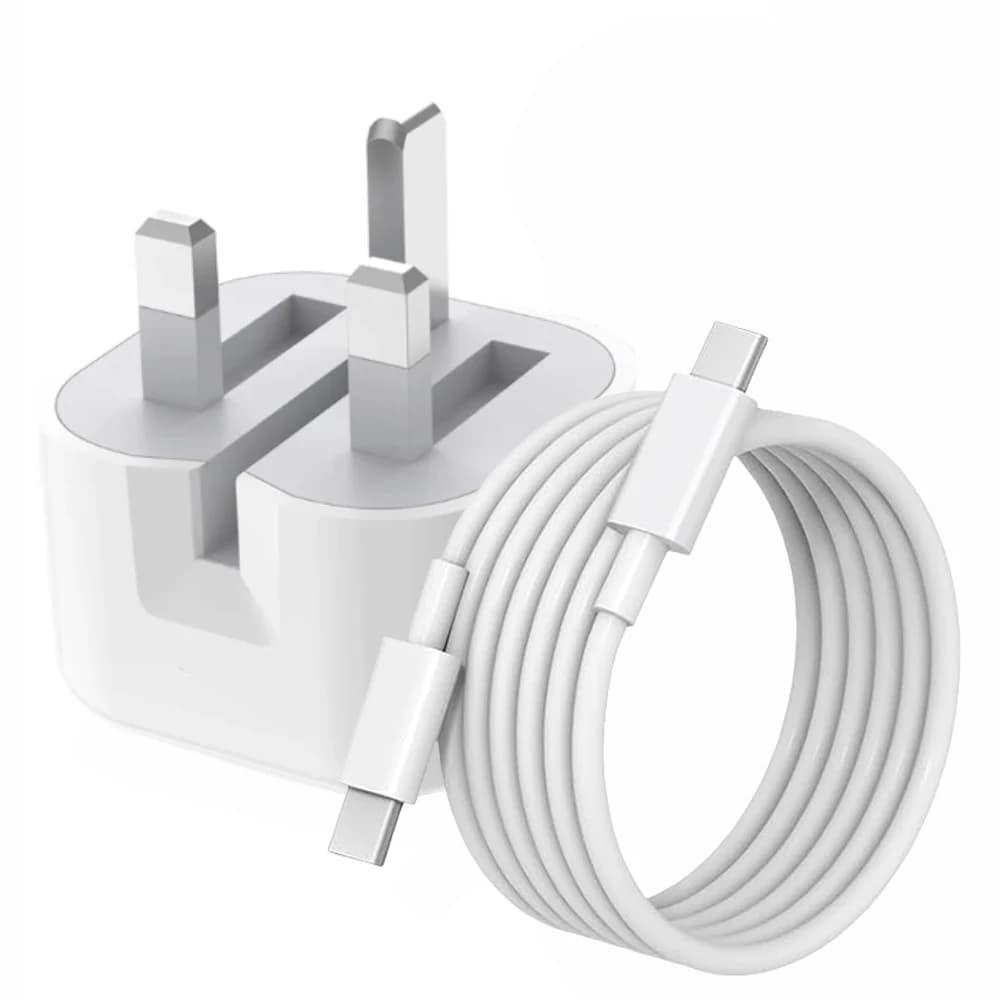Caricatore USB C UK per iPhone 16 15/Huawei/Samsung QC3.0 Ricarica Rapida PD 20W Tipo C Adattatore di Alimentazione da Viaggio a Ricarica Veloce