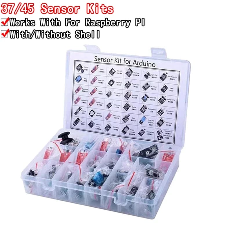 For arduino Sensor Modules 45 in 1 Starter Best Sensor Kit 37in1 Sensor Kit 37 in 1 UNO R3 MEGA2560