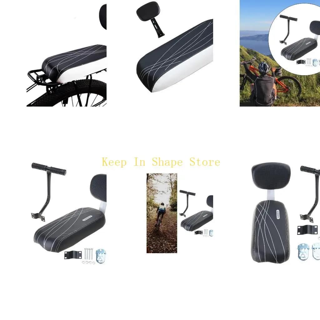 U1JC Set poggiapiedi per braccioli con cuscino per sedili posteriori per biciclette, seggiolini per biciclette per bambini