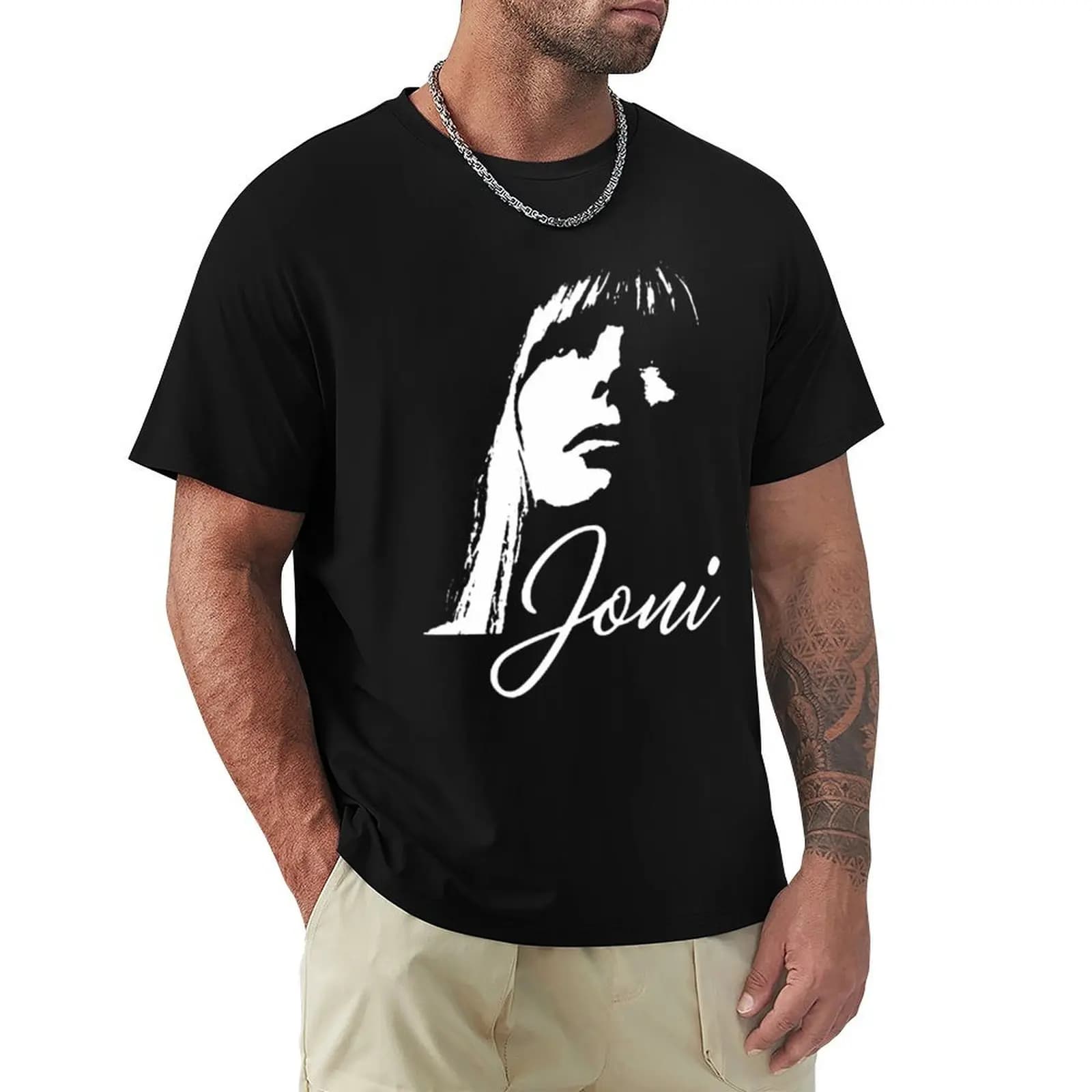 Joni Mitchell T-Shirt Athletic Fit Sports Short Sleeve Top