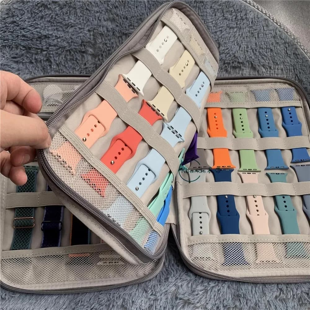 borsa organizer per cinturino per orologio Apple Custodia multifunzione per cavo per cinturino per orologio intelligente Borsa da viaggio portatile