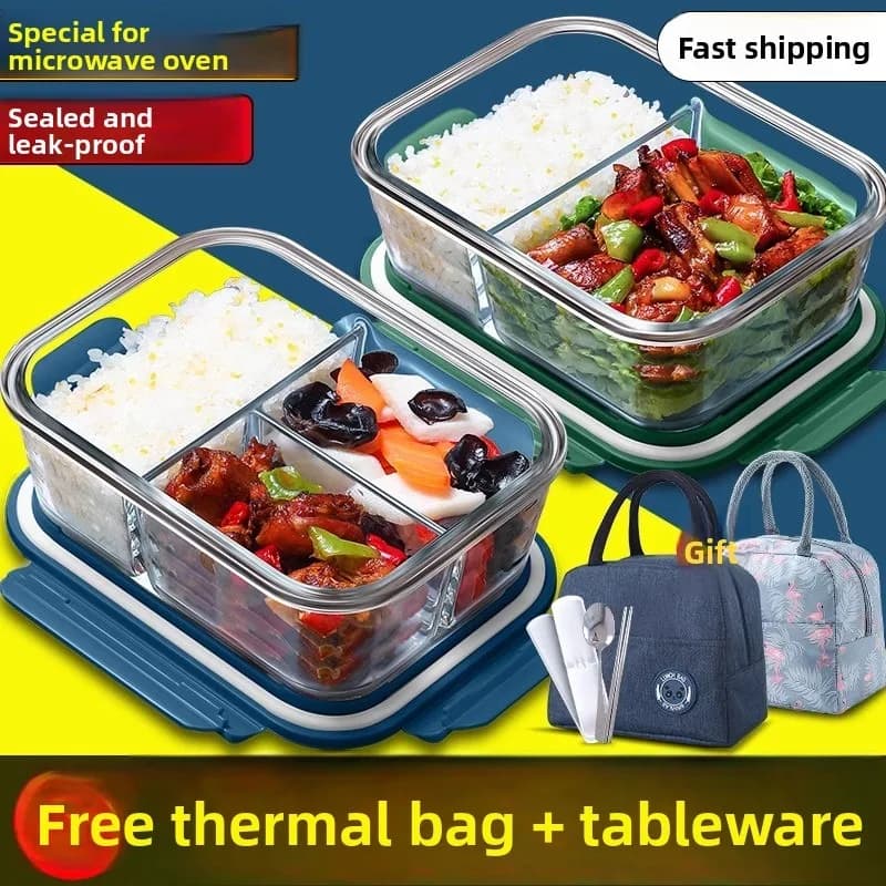 Contenitore per Alimenti in Vetro Borosilicato, Adatto al Microonde, Ermetico con Coperchio e Sfiato, Facile da Pulire