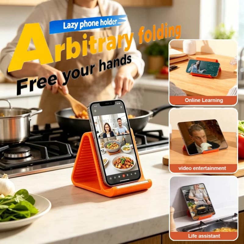 Portable Silicone Laptop Stand Tablet Holder Mobile Phone Bracket Freely Into Any Shape Multi-Angle Adjustable Desktop Stand