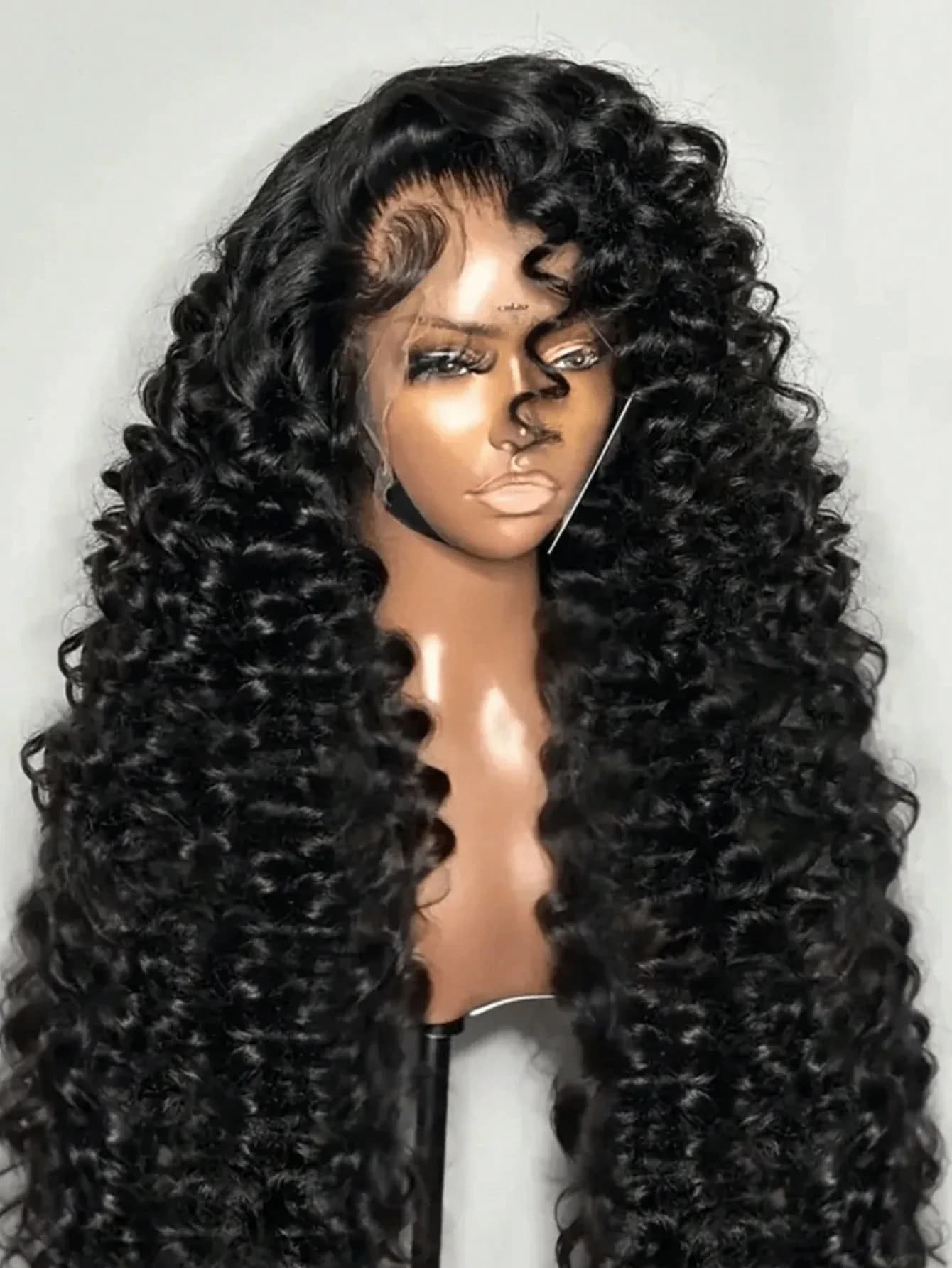 Parrucche in Capelli Umani Ricci con Chiusura Trasparente HD 13X6, Ondulate e Voluminose, per Donne, Aspetto Naturale