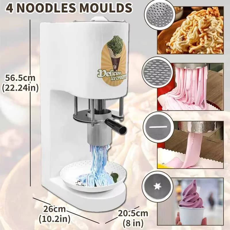 Commercial Multifunctional Spiral Cream Maker Pasta Noodle Shape Making Machine