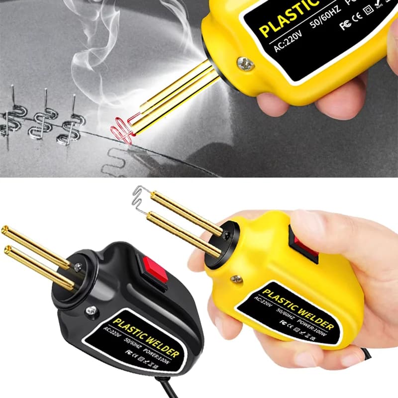 Saldatore di plastica Mini 100W Cucitrice a caldo Saldatrice di plastica EU/US Pistola termica Pro Paraurti per auto Kit di strumenti di riparazione per saldatura elettronica
