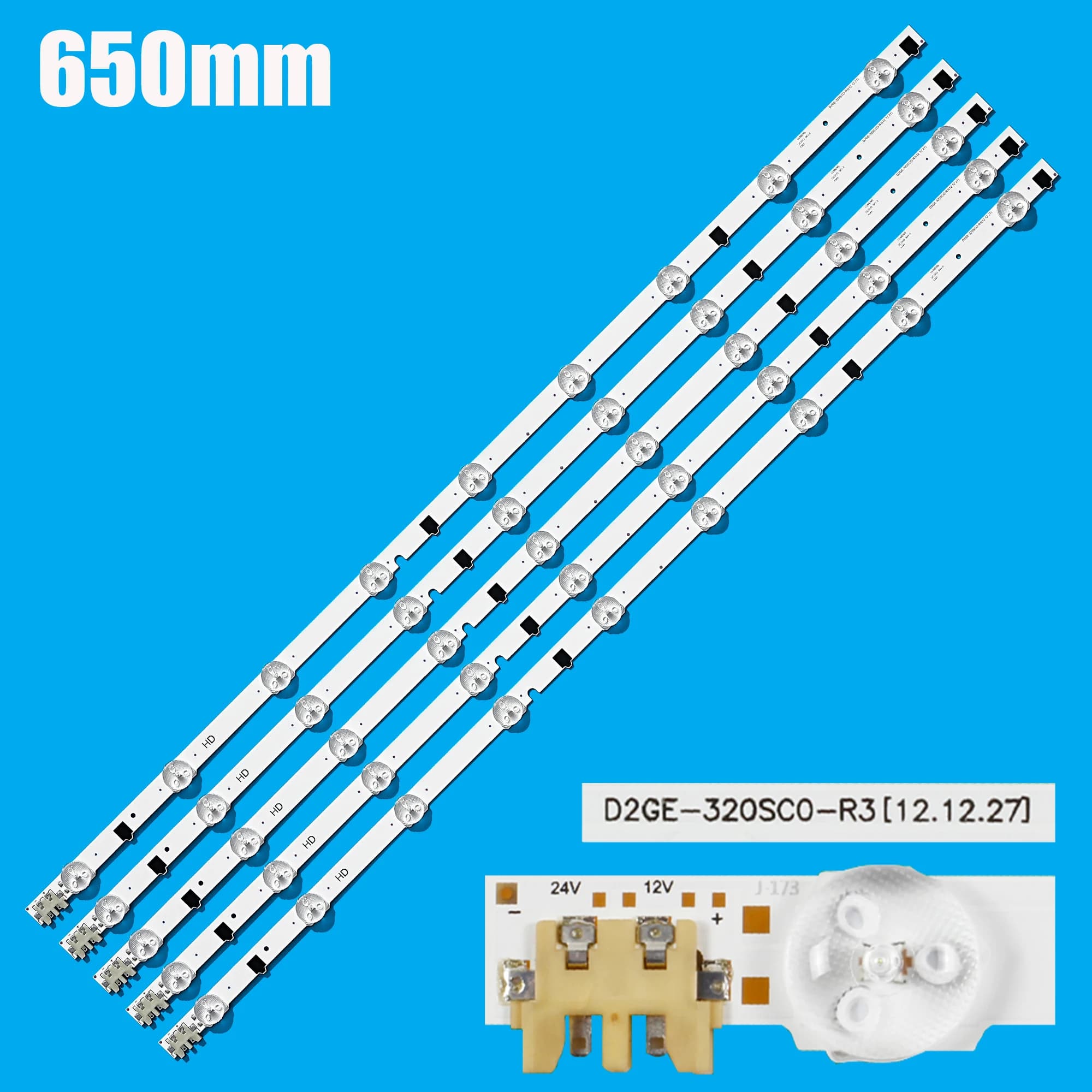 Striscia LED per UE32F4000AW UE32F5000AK UE32F5030AW UE32F5300AW UE32F5300AK TV Kit striscia di retroilluminazione a LED 9 lenti lampada 5 bande