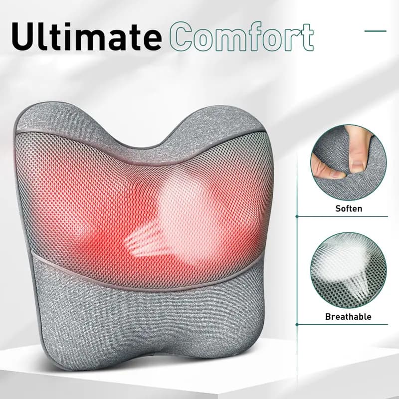 Cuscino per massaggio multifunzionale con massaggiatore elettrico per impastare tessuti profondi per schiena, spalle, gambe, relax dei muscoli del piede