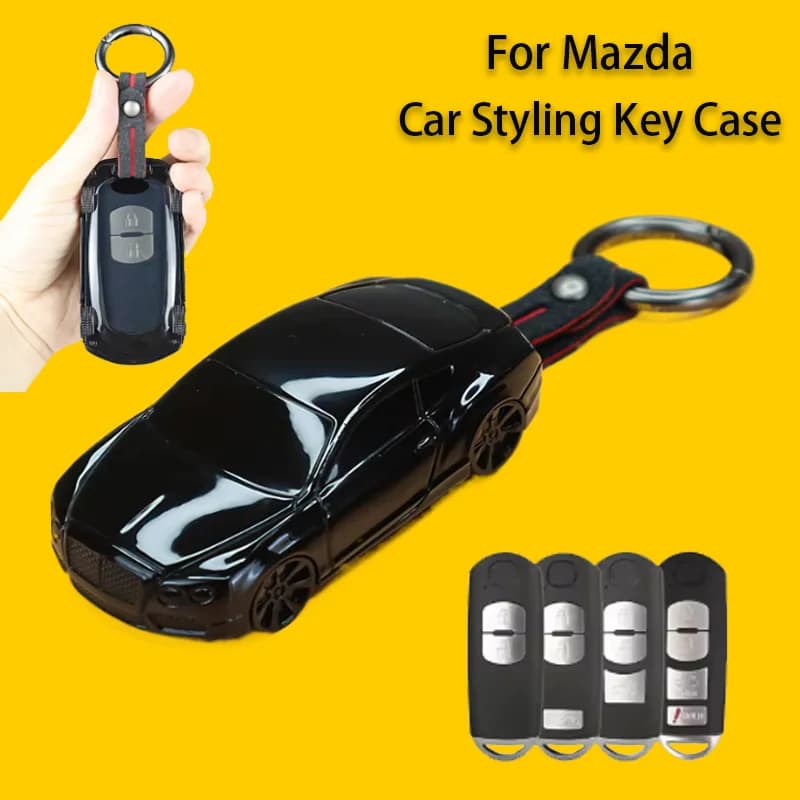 Modello di auto per MAZDA 2 3 6 CX-5 Atenza Axela 2 3 4 pulsanti Smart Remote Car Key Case Cover Holder Fob Portachiavi Anello Accessori