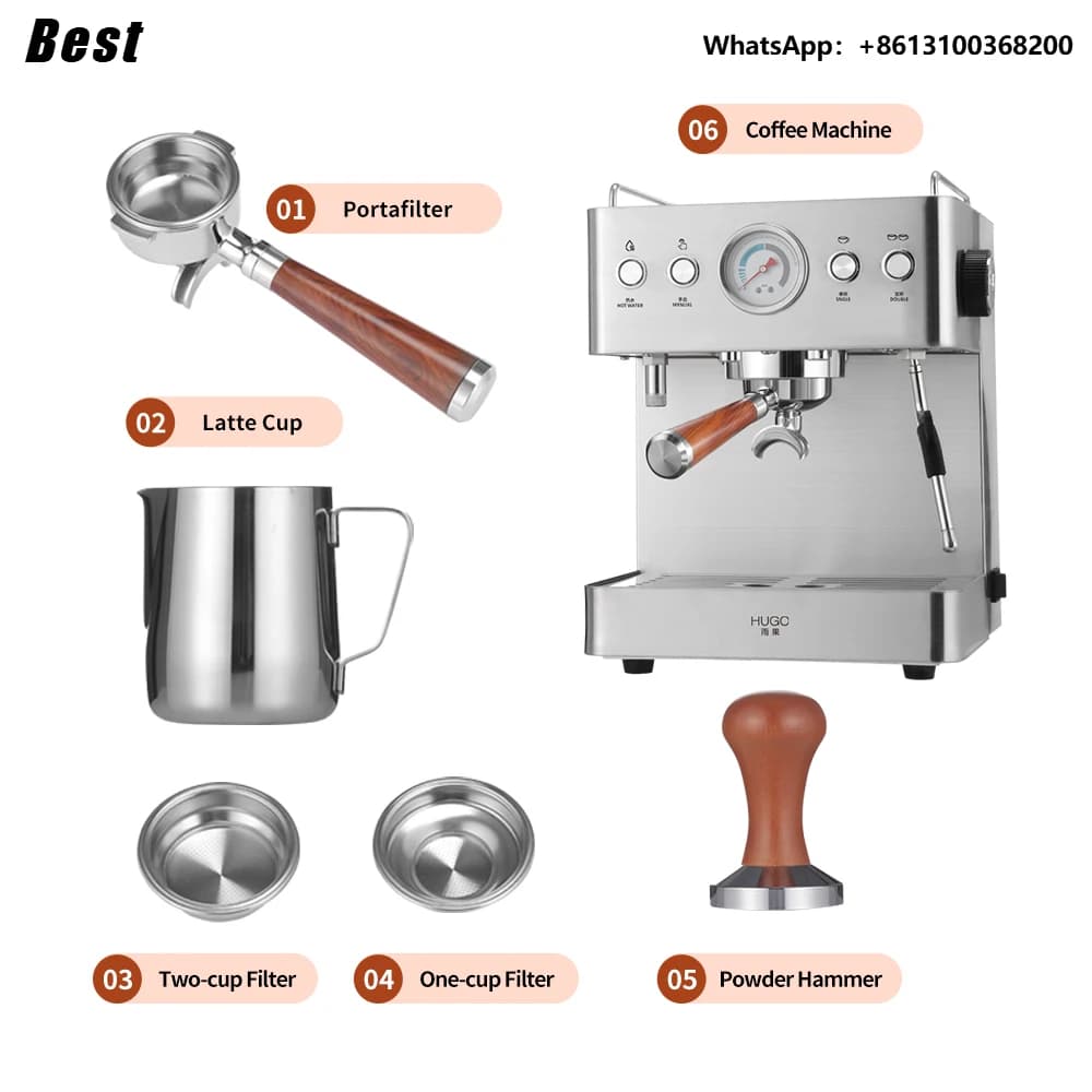 Migliore Macchina per Espresso Professionale per Caffetterie con Doppio Riscaldamento e Schermo LED