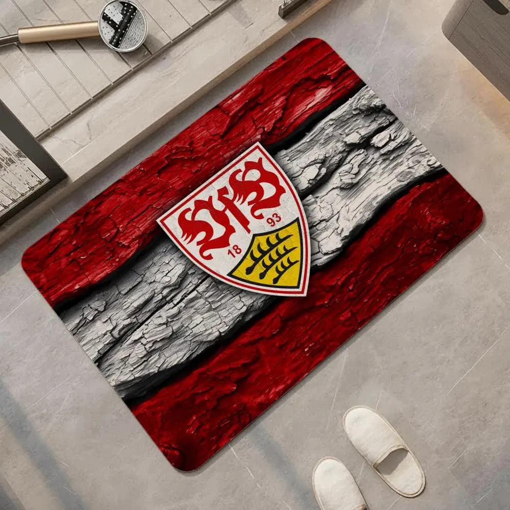 Tappetino da Bagno in Diatomite SportsTeam V-VfB S-Stuttgart, Asciugatura Rapida, Assorbente, Multiuso