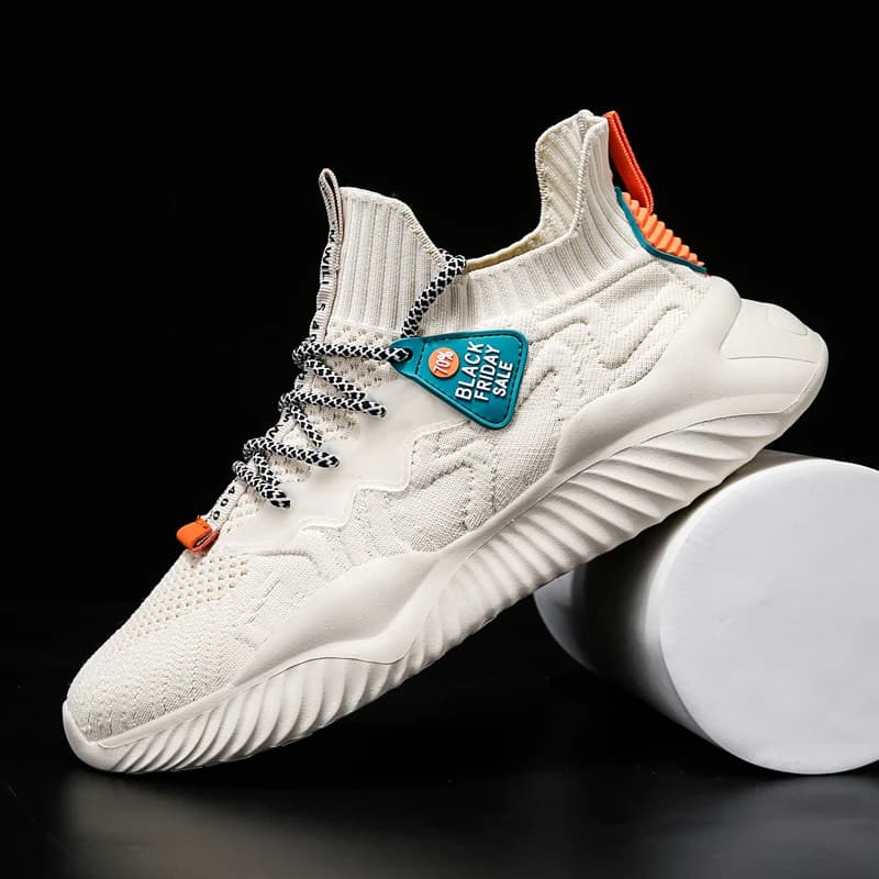Scarpe da corsa da uomo in maglia di vendita calda estiva Scarpe da ginnastica da jogging da uomo leggere e traspiranti economiche Comode scarpe da ginnastica maschili antiscivolo