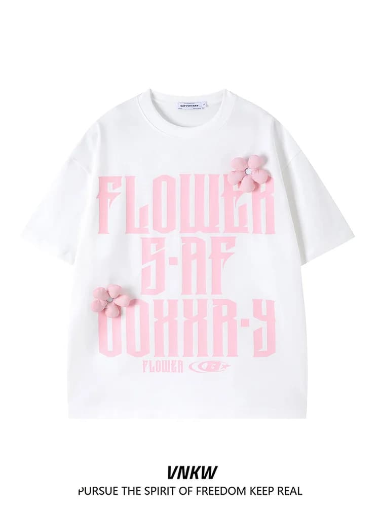 Heavyweight Pure Cotton T-Shirt Short Sleeve Men's Couple Printed Casual Summer 2026 Fashion Street Style round Neck Tee