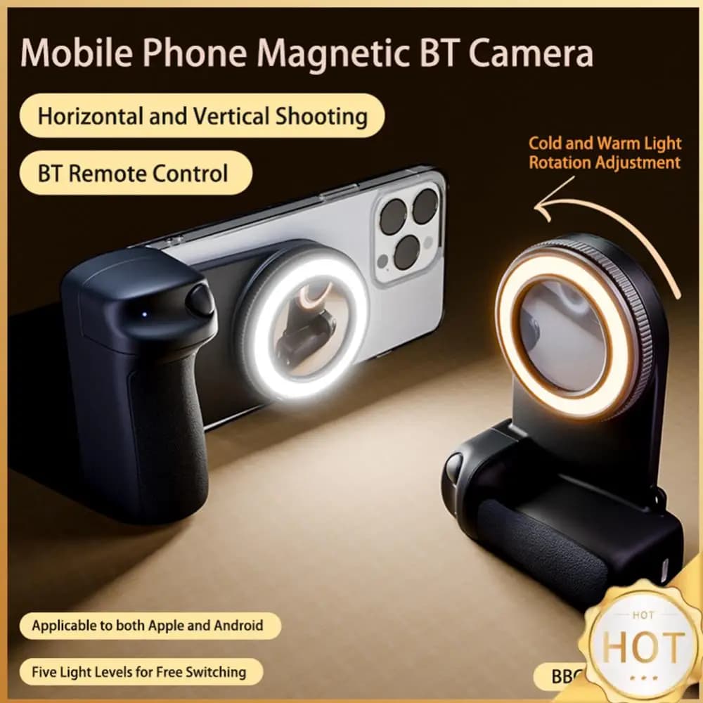 Per Magsafe Bluetooth-Compatibile Otturatore Maniglia Della Fotocamera Grip Selfie Stabilizzatore Vite da 1/4 di pollice Selfie Maniglia Fotocamera Foto Stabilizzatore