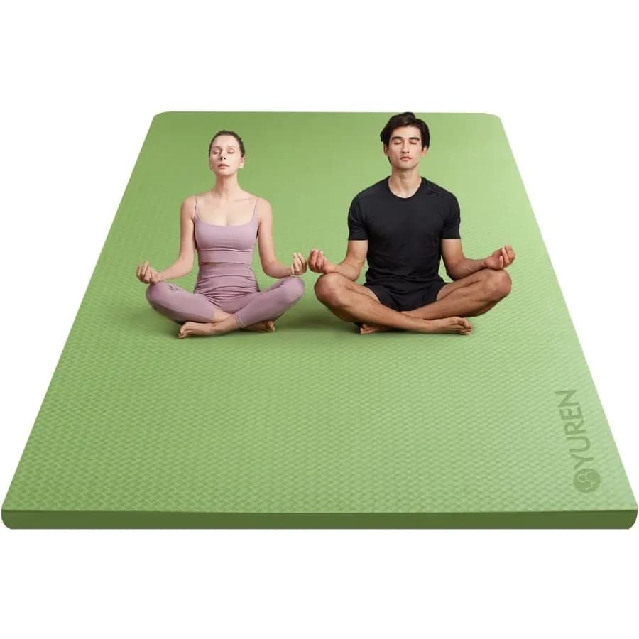 Tappetino per esercizi grande 78x51 Tappetino per yoga in TPE extra spesso da 1/2 pollici Tappetini per allenamento antiscivolo per yoga Pilates Home Gym