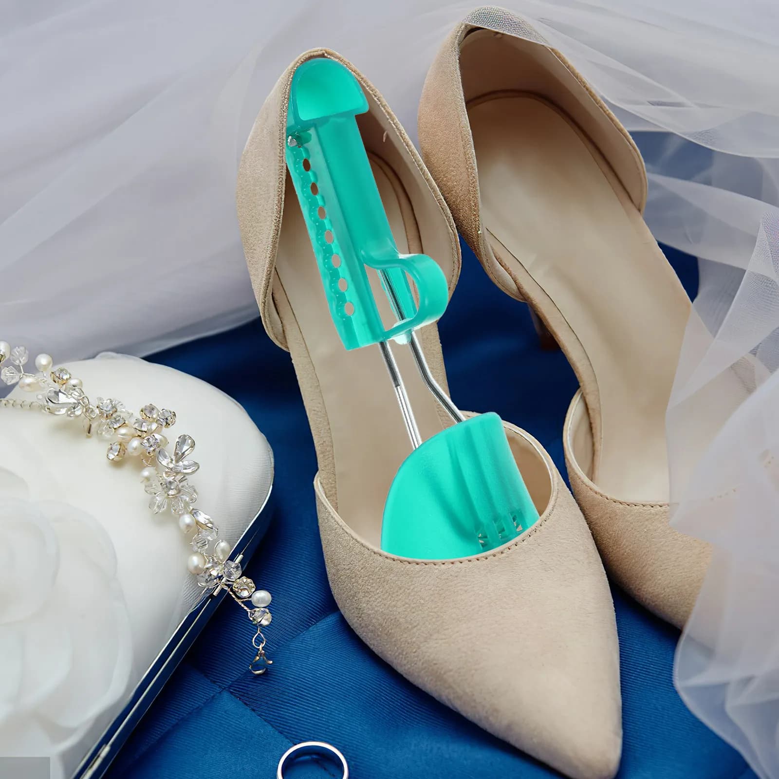 1 Paio di Allargascarpe Regolabili in Plastica per Donna, Taglie 34-44, Mantengono la Forma di Stivali e Scarpe, Prolungano la Durata, Facili da Pulire
