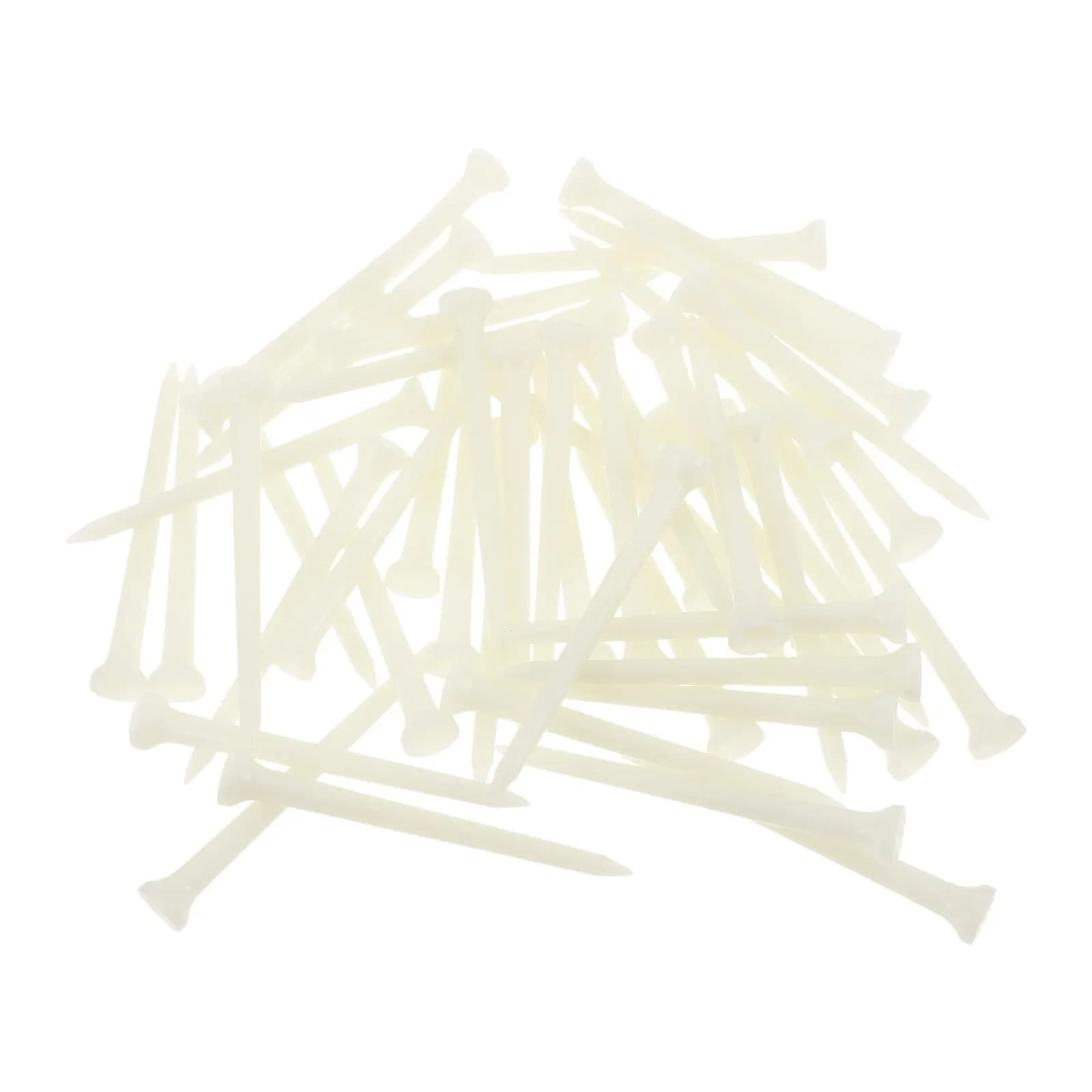 50Pcs Glow Golf Tees Luminous Plastic Night Training Short Unbreakable Golf Tees for Driving Range Practice Driving Range Tee