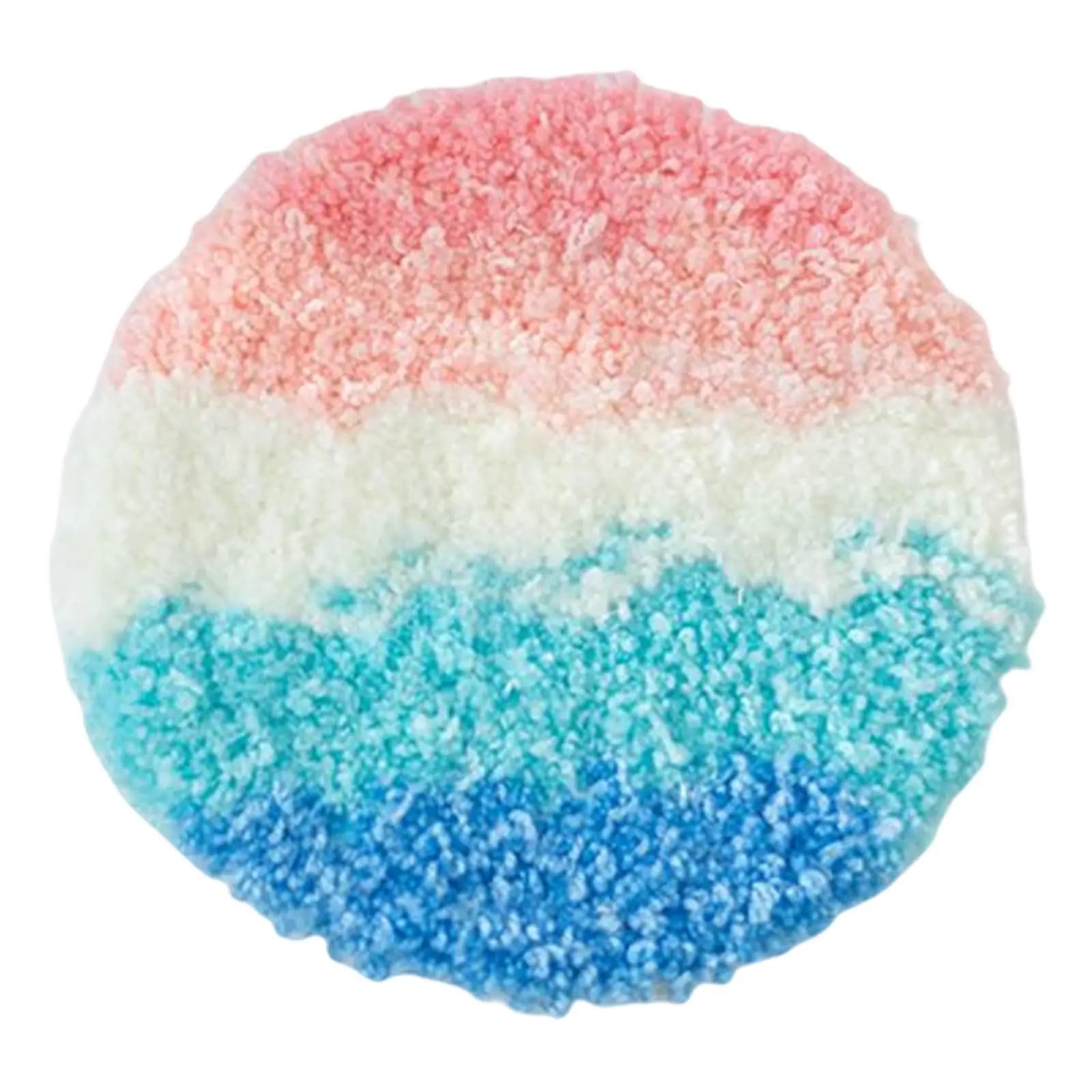 Kit sottobicchiere con ago per punzonatura Tappetino per tazza con filo morbido fai-da-te per principianti artigianali rosa blu sfumato