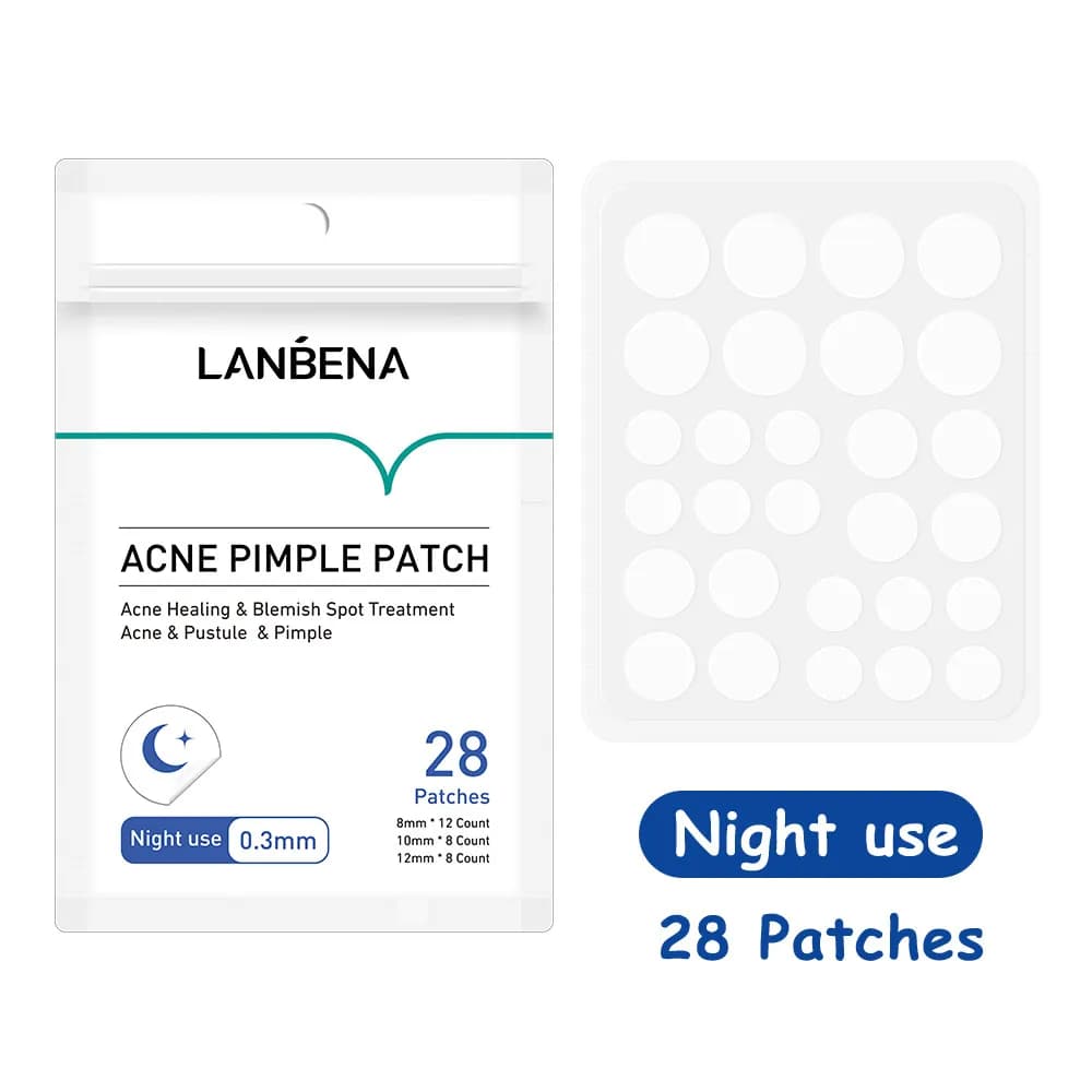 LANBENA Acne Brufolo Patch Strumento Adesivi invisibili per l'acne Trattamento maestro delle imperfezioni Maschera per l'acne Cura della pelle 28 pezzi Uso notturno Bellezza viso