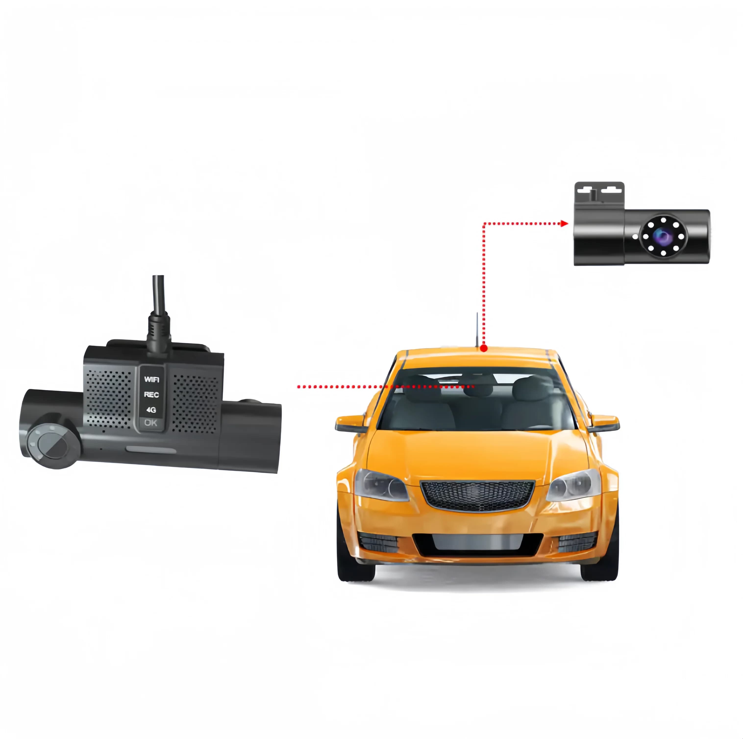 Dashcam HD 1080p Dual lens recorder Car dashboard mirror Universal front and back support 2