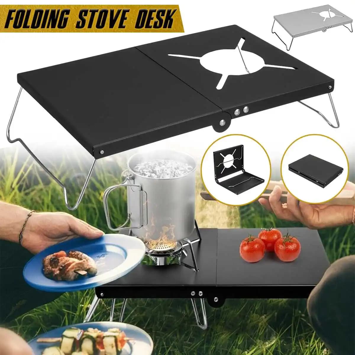 Mini griglia per barbecue portatile in acciaio inossidabile griglia per barbecue supporto per staffa accessori per barbecue per picnic in campeggio